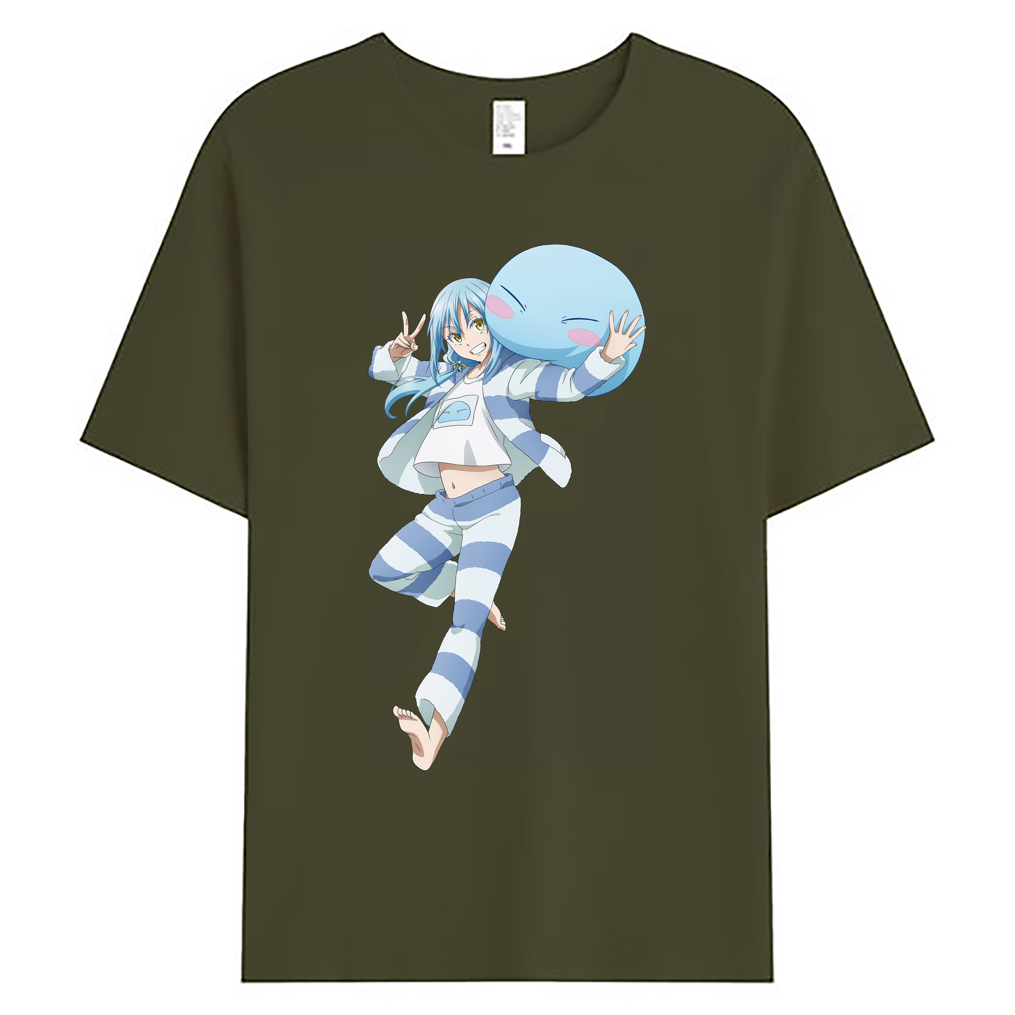 （画像用） 転スラ Regarding Reincarnated to Slime 綿100％ メンズ半袖Tシャツ｜肌触りやわらか＆通気性